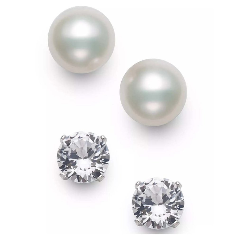 New GIANI BERNINI Cultured Freshwater Pearl Earrings